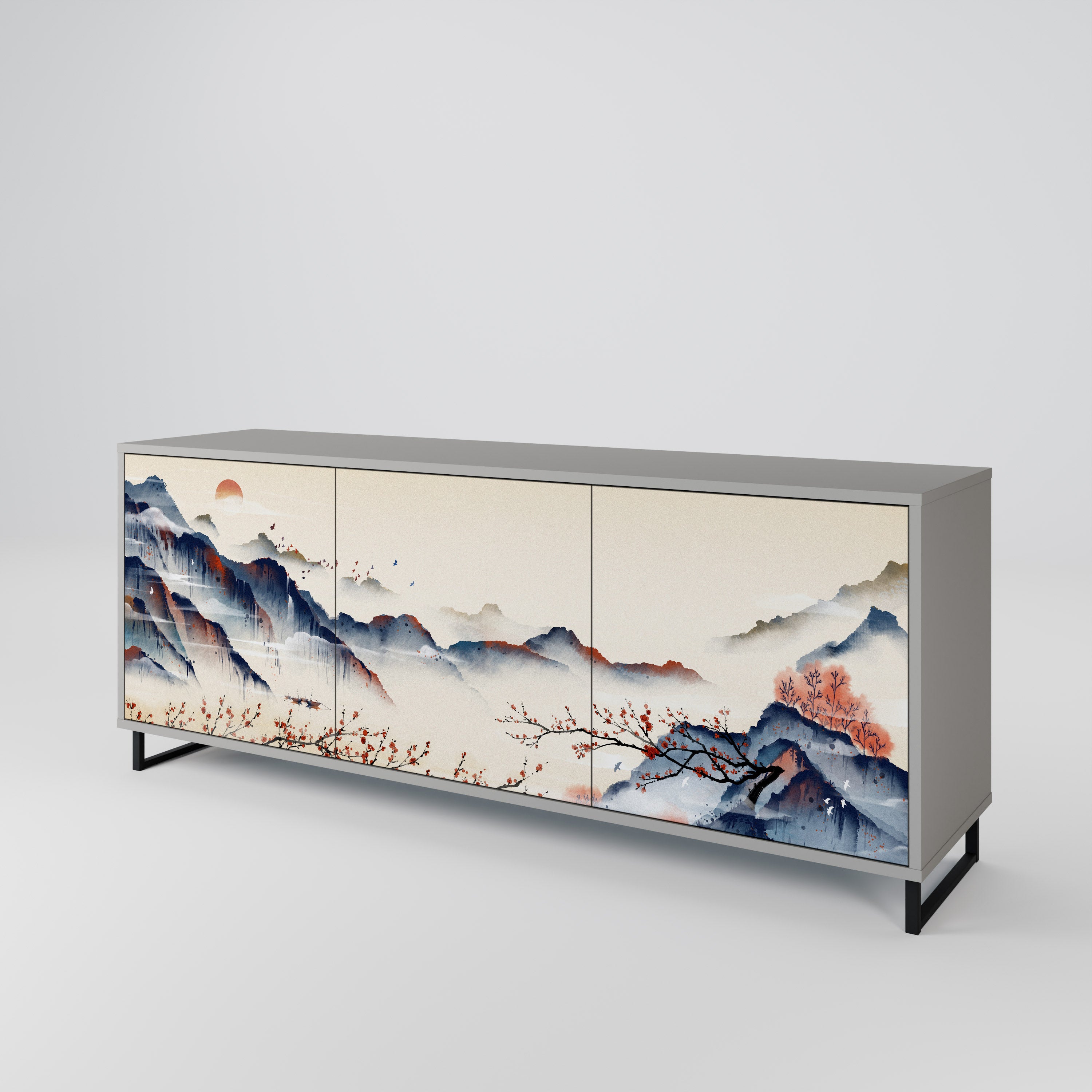 JAPANESE LANDSCAPE 3-Door Sideboard