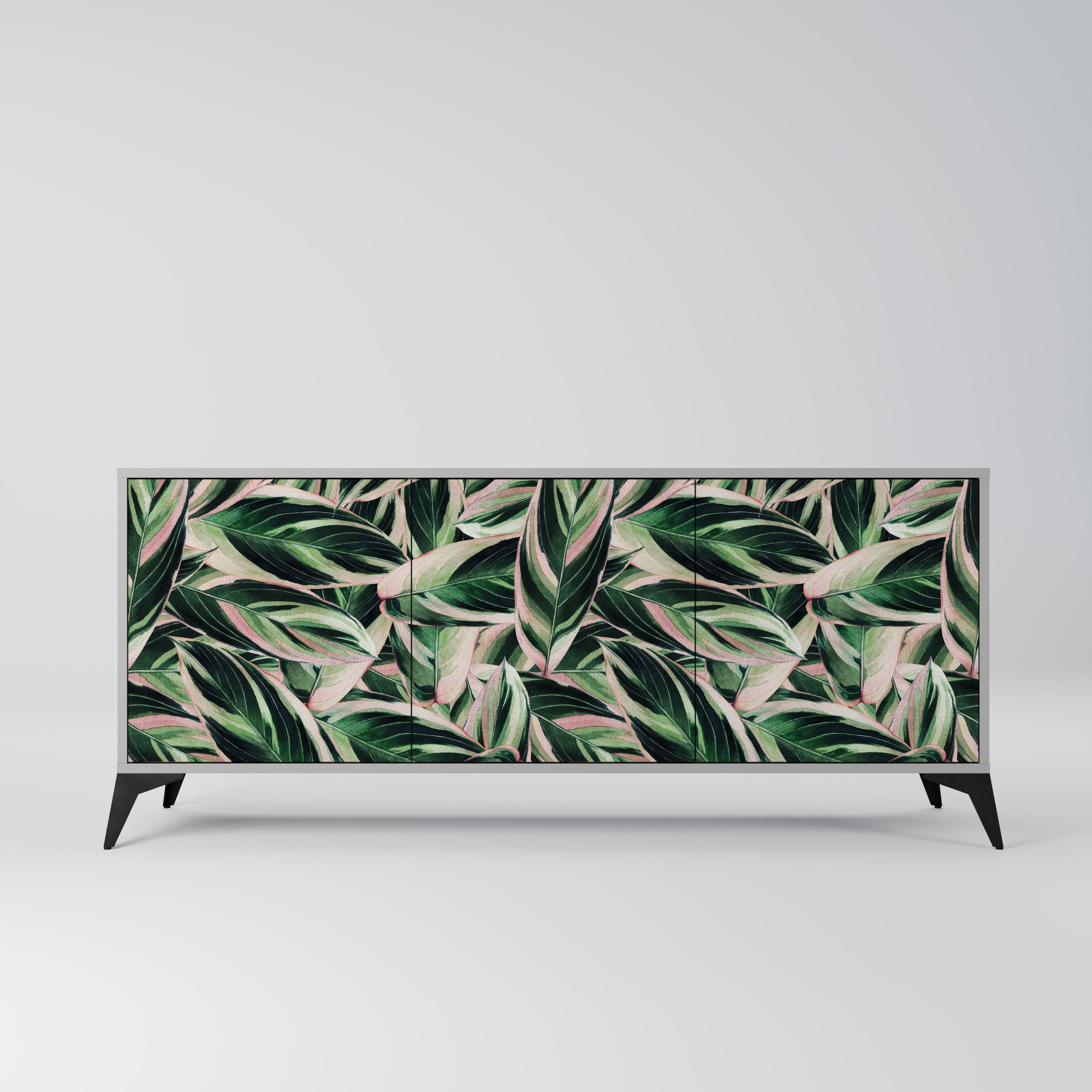 Buffet 3 portes EERIE STROMANTHE en finition grise