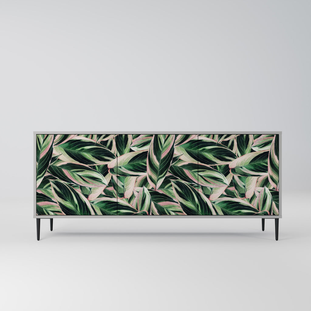 Buffet 3 portes EERIE STROMANTHE en finition grise