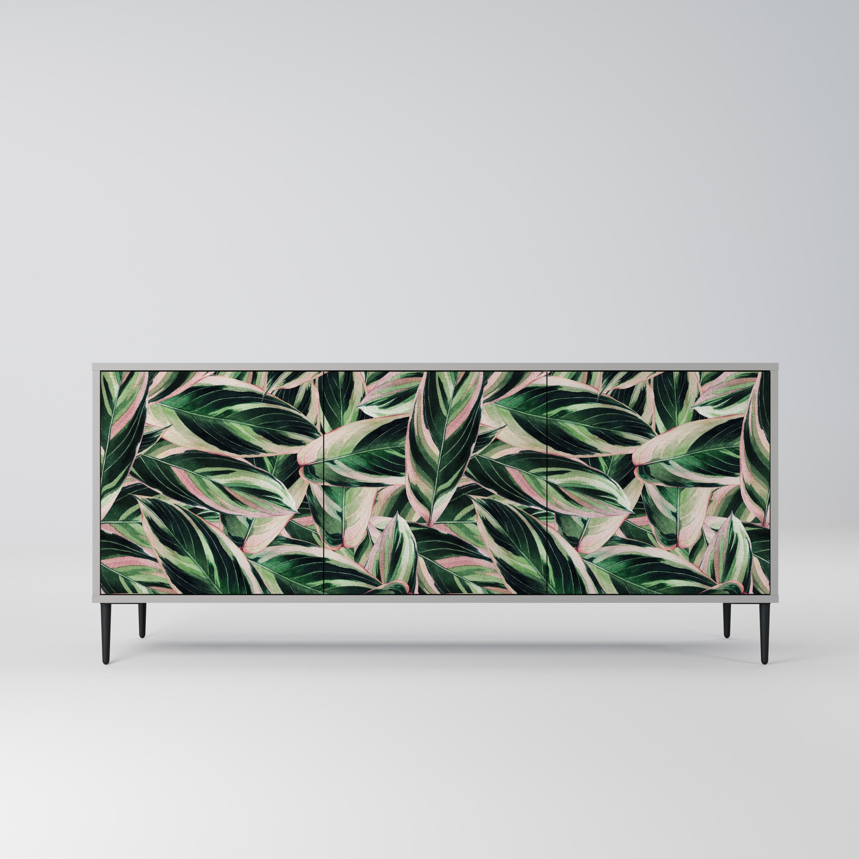 Buffet 3 portes EERIE STROMANTHE en finition grise