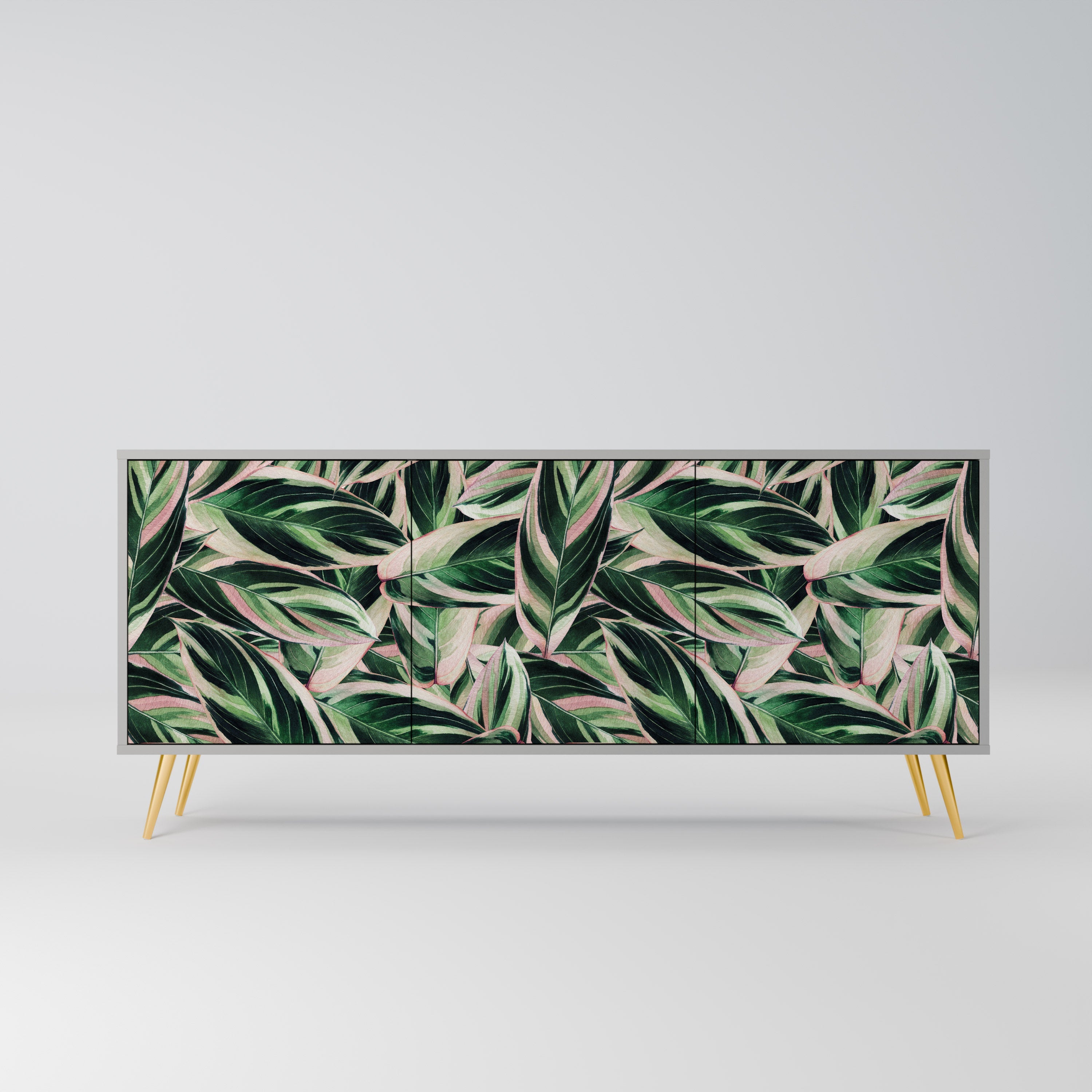 Buffet 3 portes EERIE STROMANTHE en finition grise