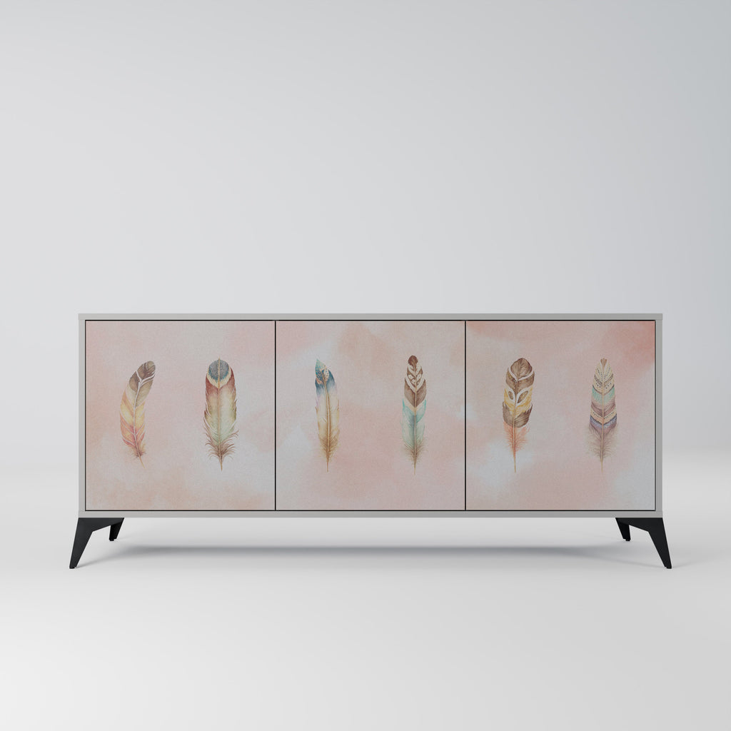 Buffet 3 portes DELIQUESCE en finition grise