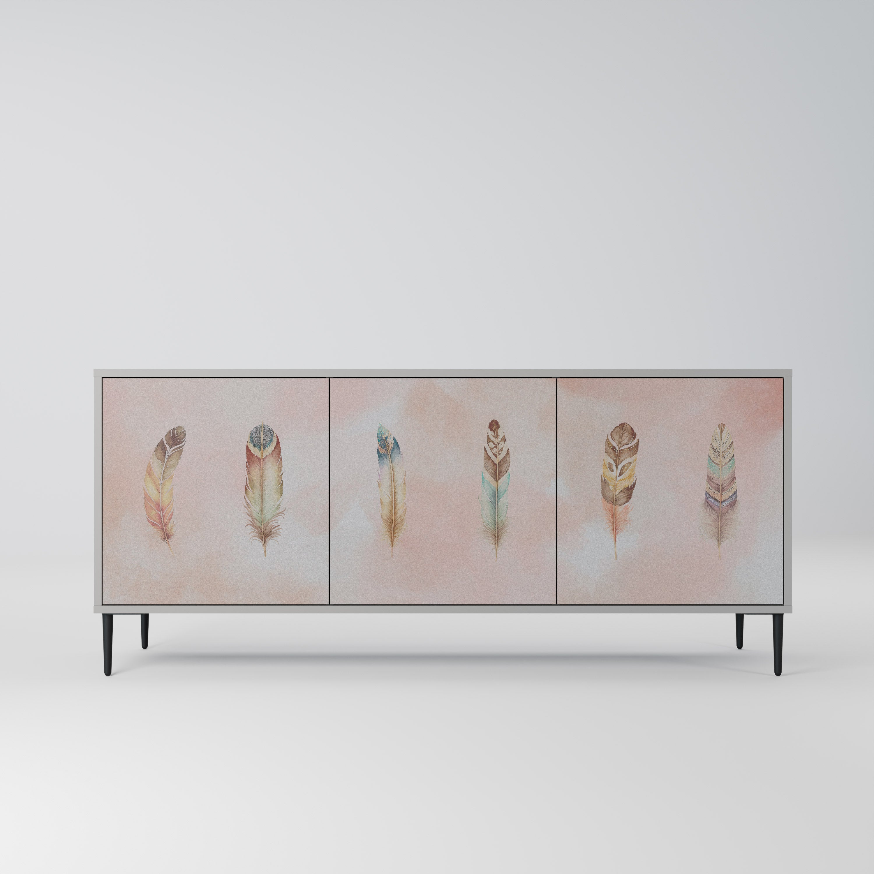 Buffet 3 portes DELIQUESCE en finition grise