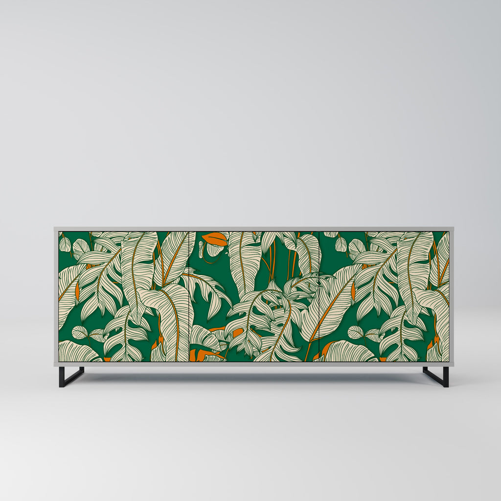 Buffet 3 portes VERDANT PLEASURES finition grise