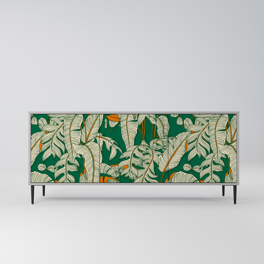 Buffet 3 portes VERDANT PLEASURES finition grise