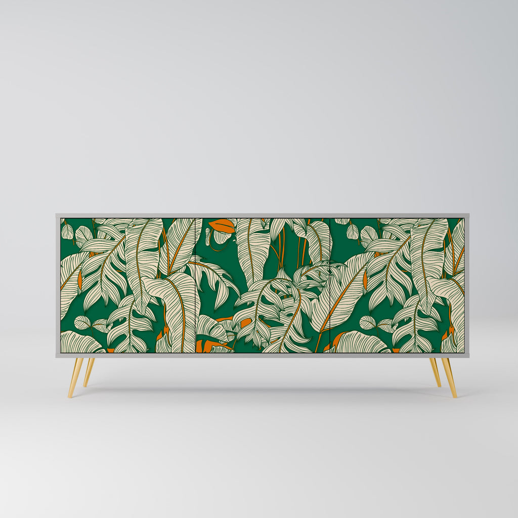 Buffet 3 portes VERDANT PLEASURES finition grise