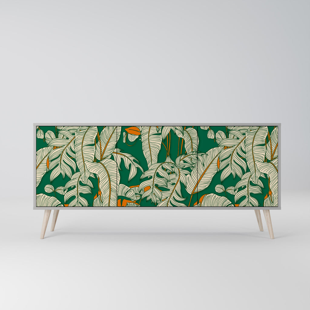 Buffet 3 portes VERDANT PLEASURES finition grise