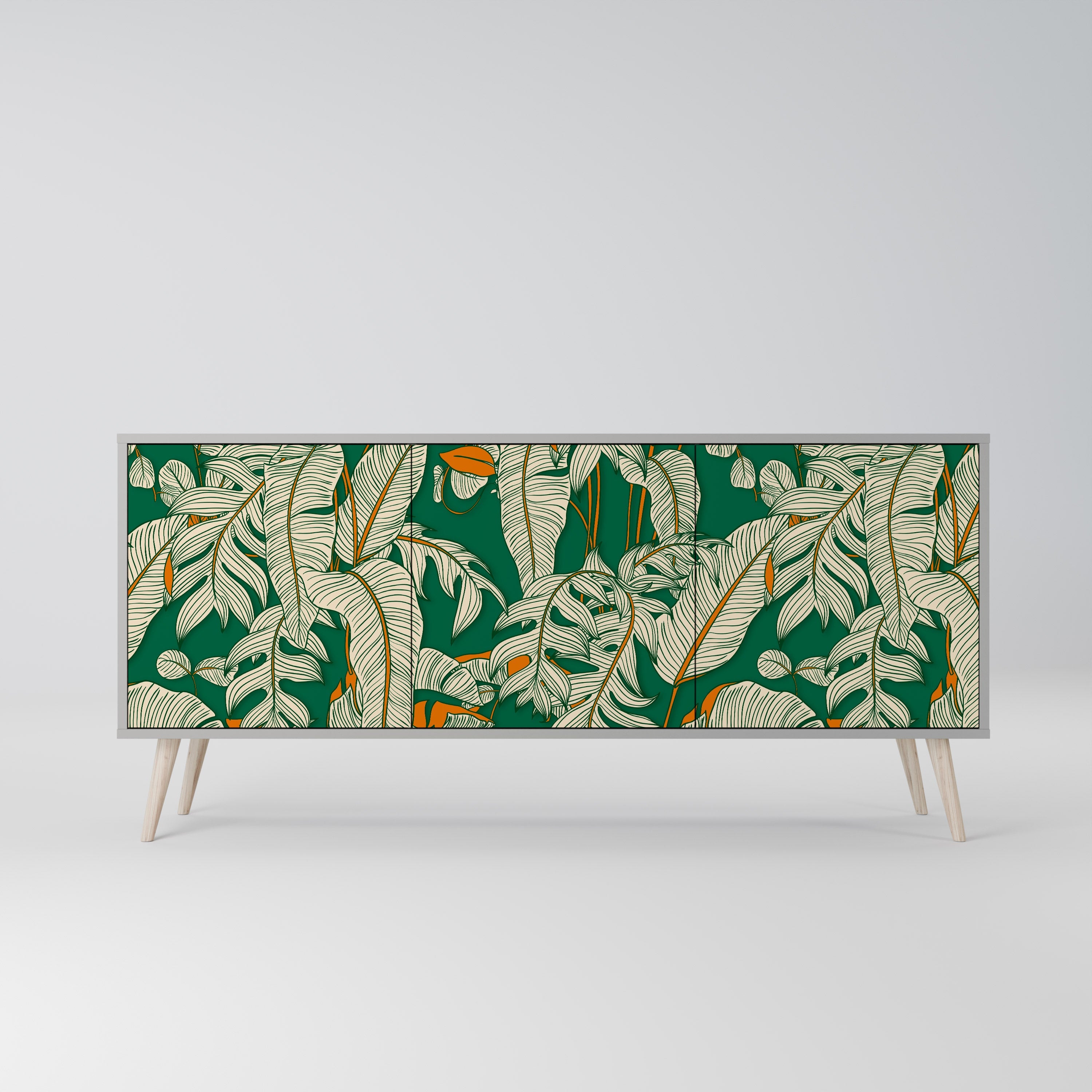 Buffet 3 portes VERDANT PLEASURES finition grise