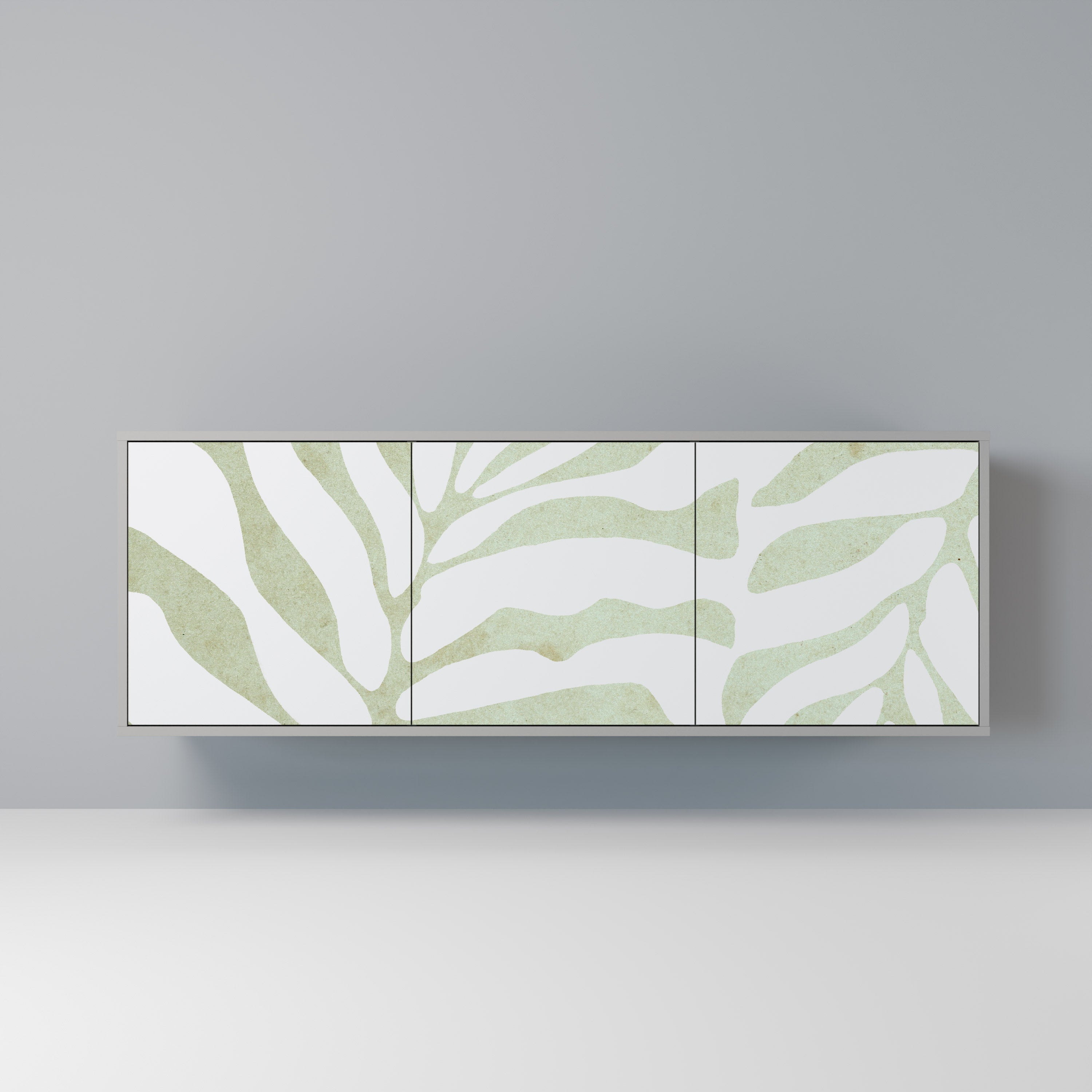 Buffet 3 portes BOTANICAL SPARK finition grise