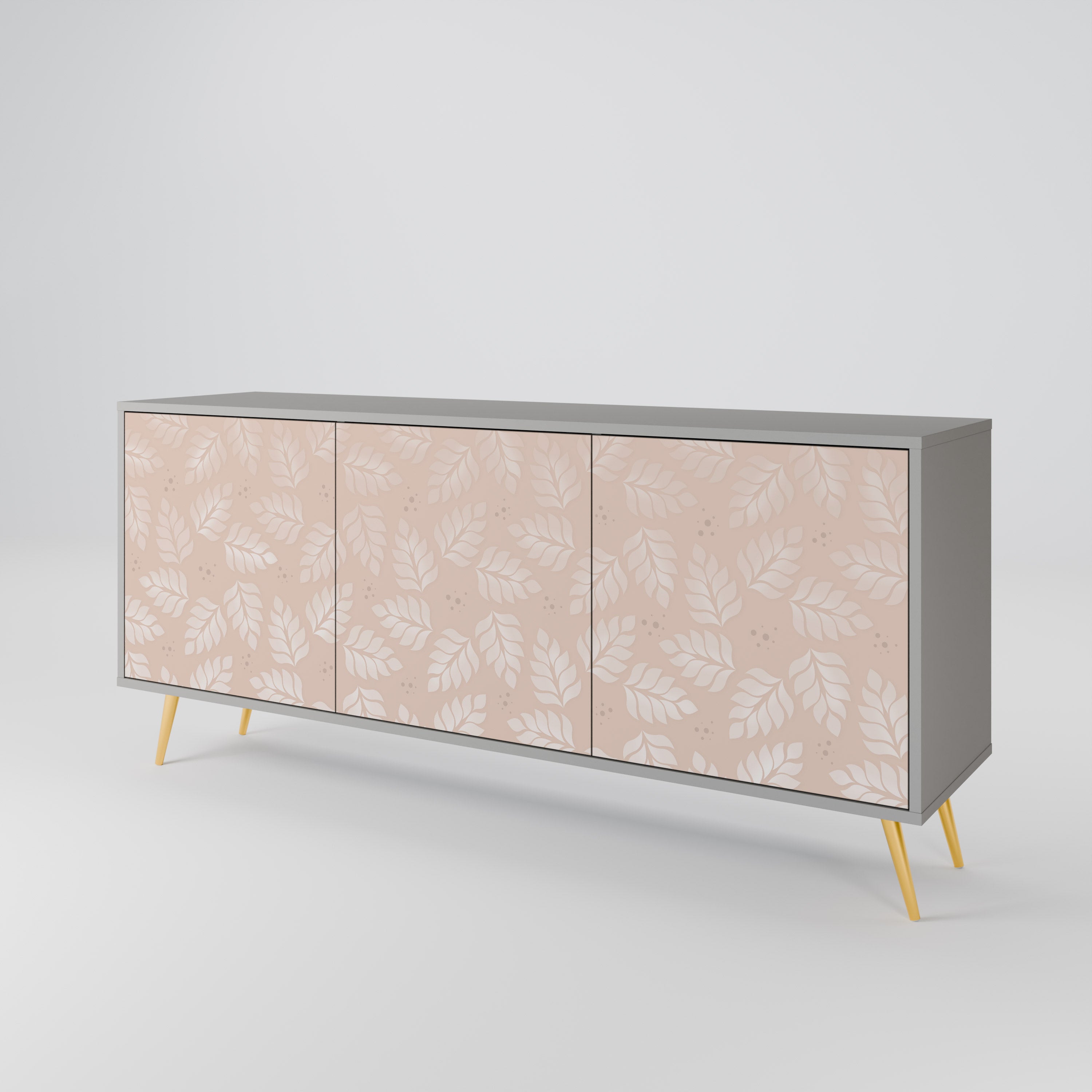LEAVES ON BEIGE 3-Door Sideboard