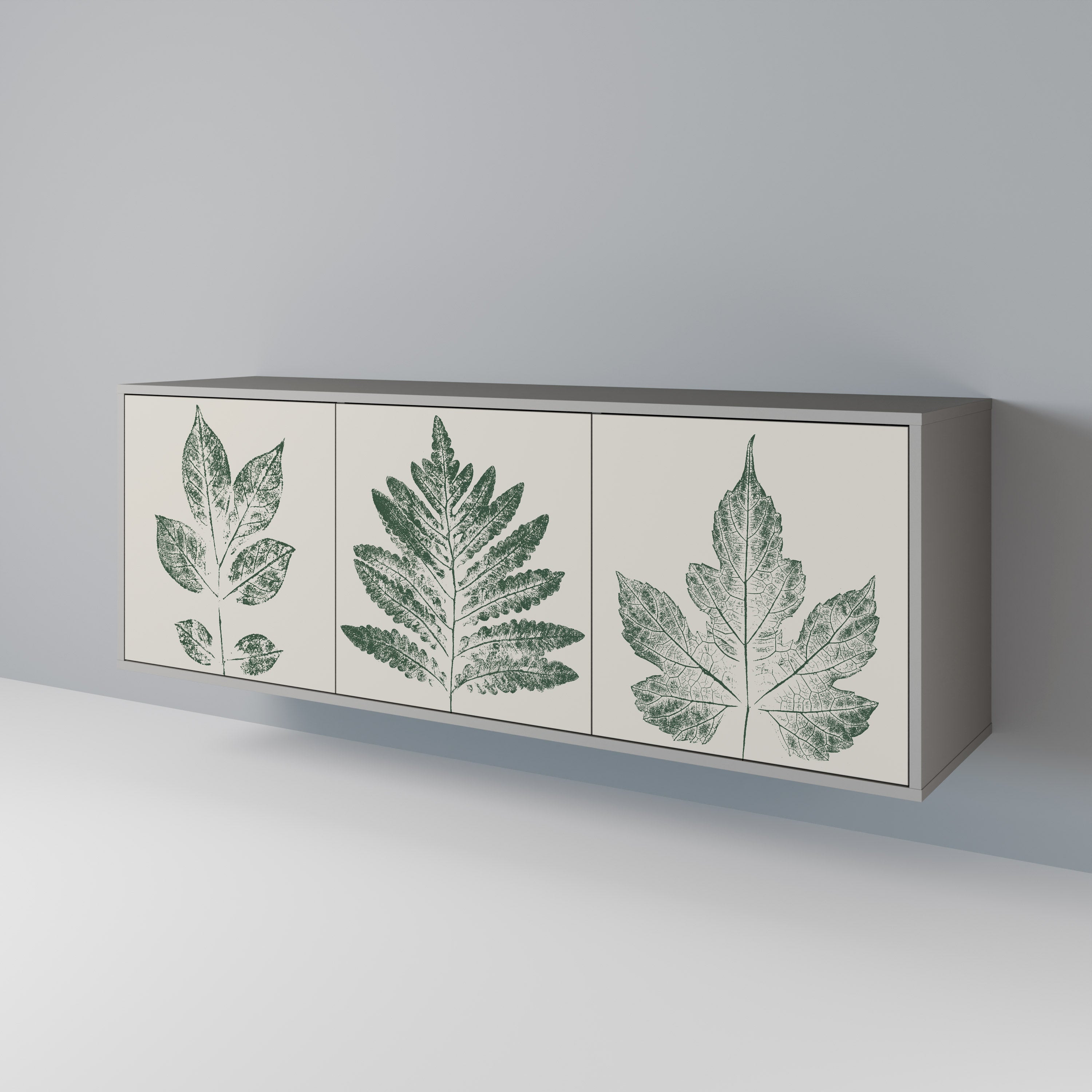 GREEN LEAFY STAMPS 3-Door Sideboard