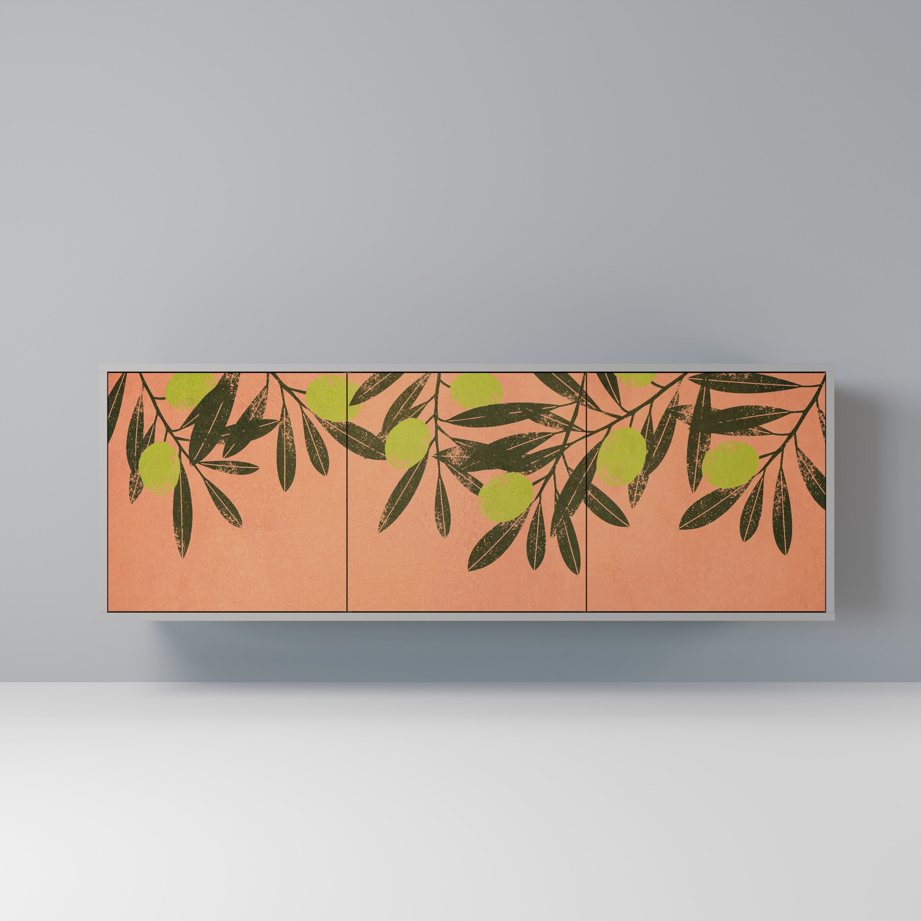 Buffet 3 portes JUICY OLIVES finition grise