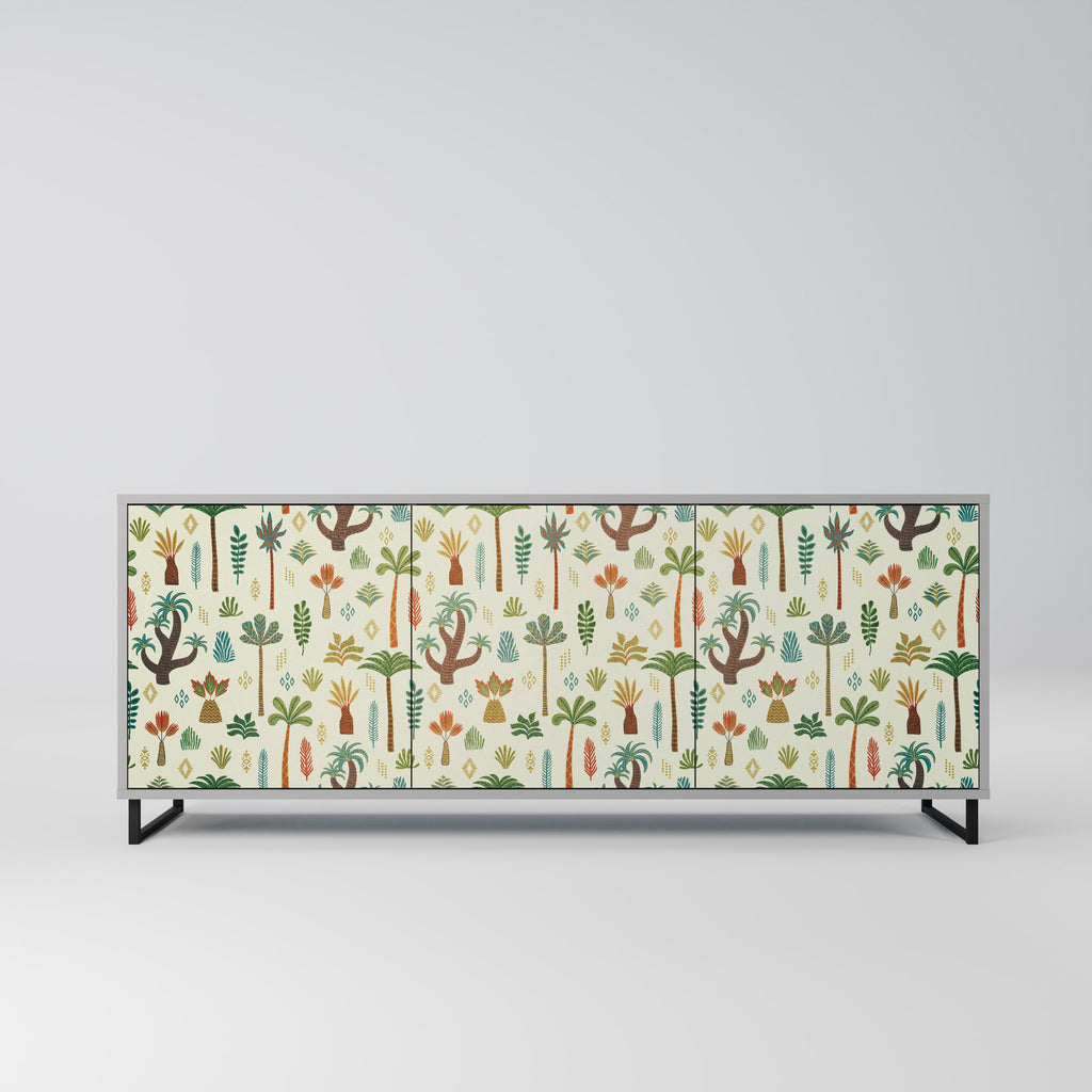 Buffet 3 portes PALM SPRING finition grise