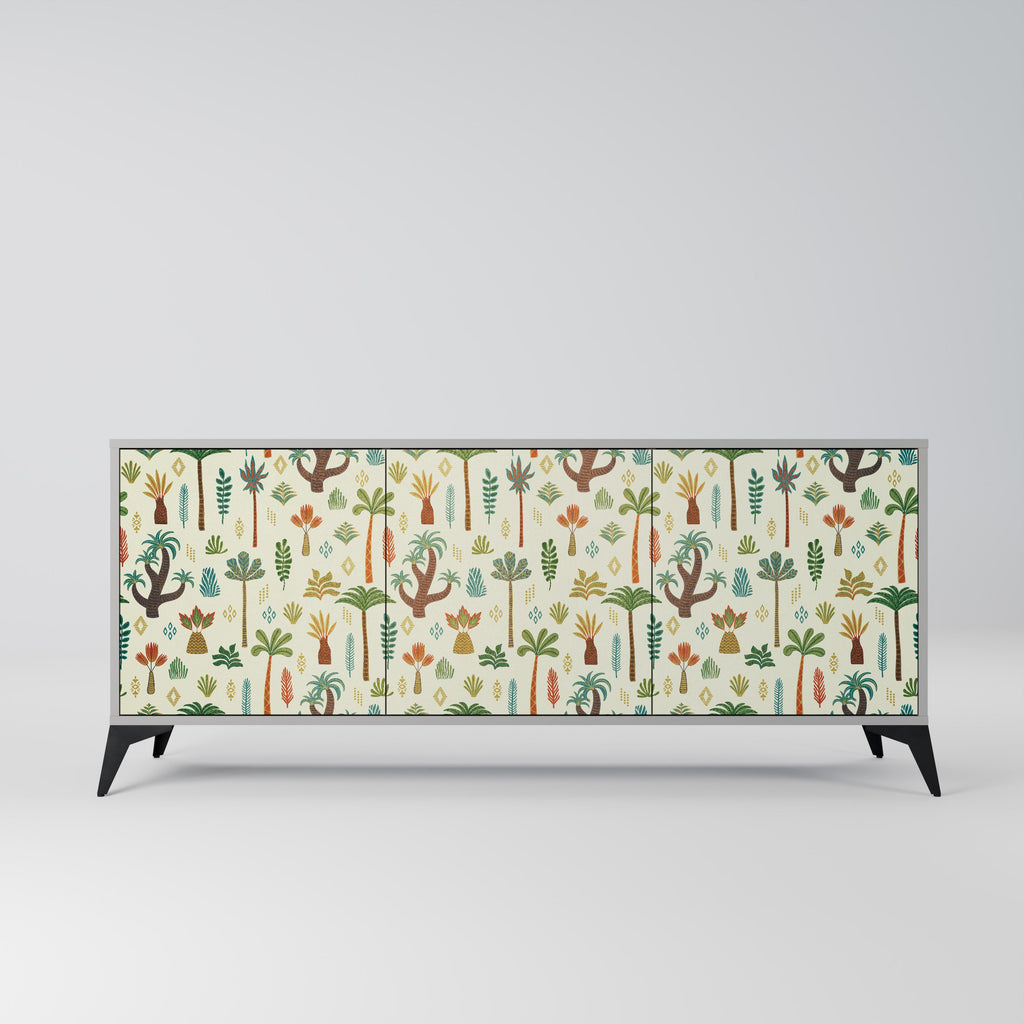 Buffet 3 portes PALM SPRING finition grise