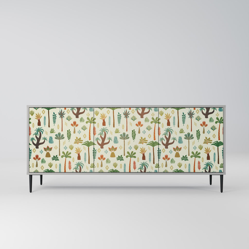 Buffet 3 portes PALM SPRING finition grise