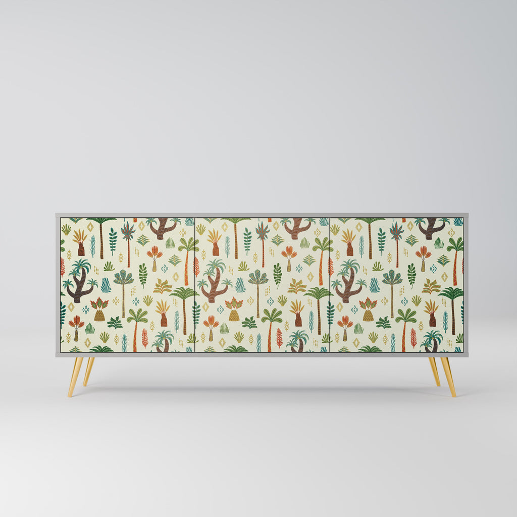 Buffet 3 portes PALM SPRING finition grise