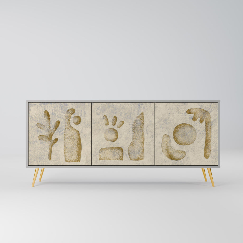 Buffet 3 portes SAND SCULPTURES finition grise