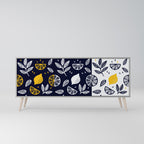 CITRUS BLACK AND WHITE 3-Door Sideboard
