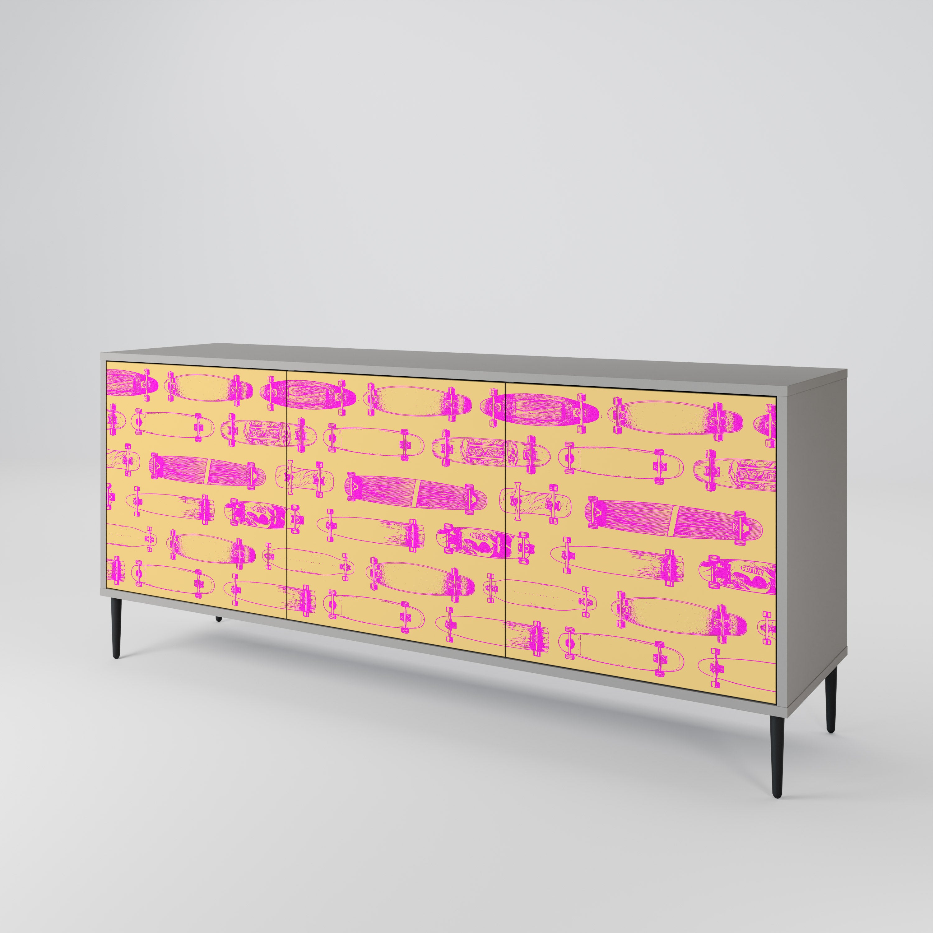 SKATEBOARD ARTISTRY 3-Door Sideboard