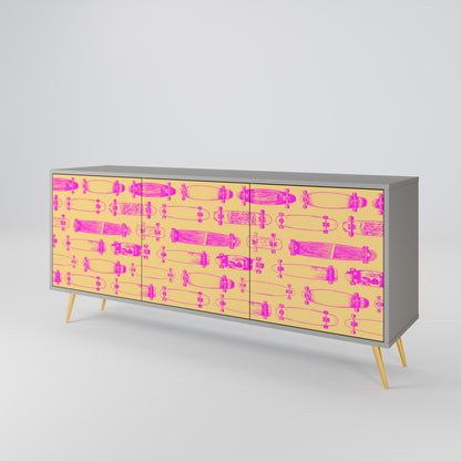 SKATEBOARD ARTISTRY 3-Door Sideboard