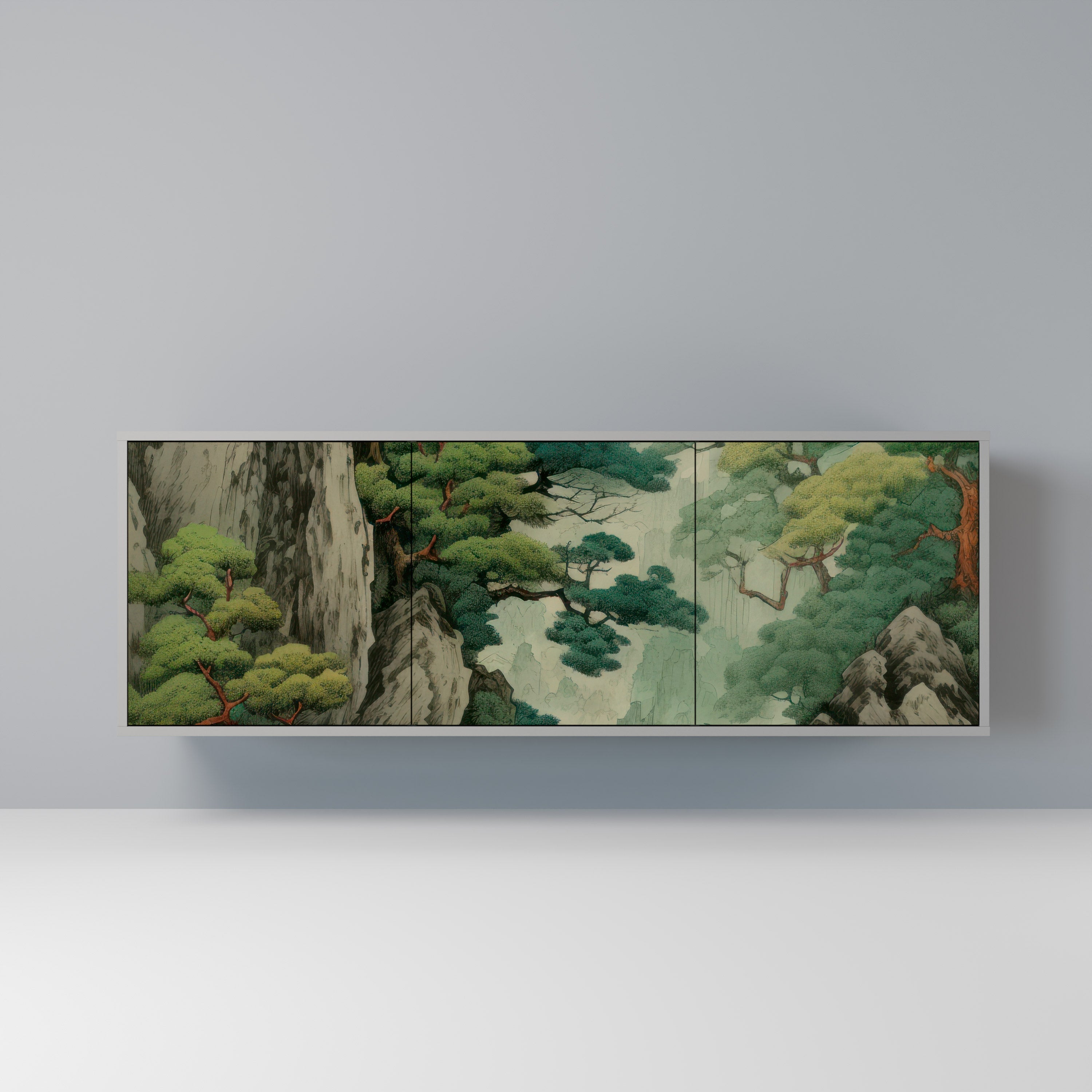 Buffet 3 portes VERDURE ABYSS finition grise