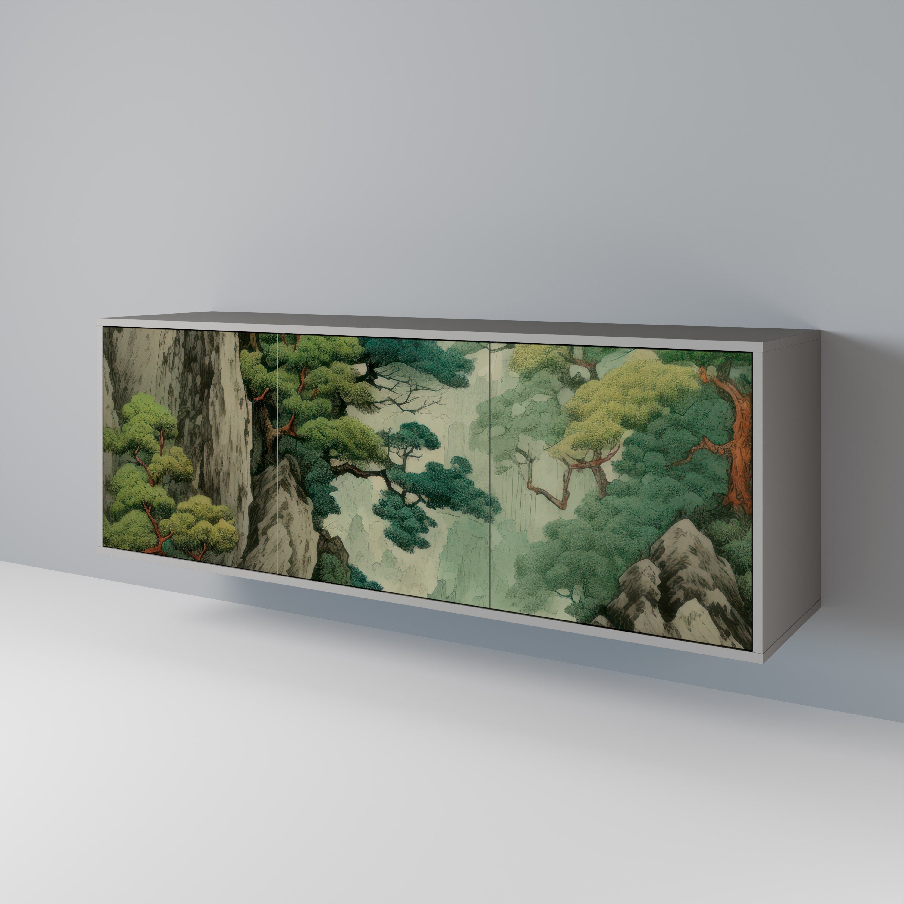 Buffet 3 portes VERDURE ABYSS finition grise