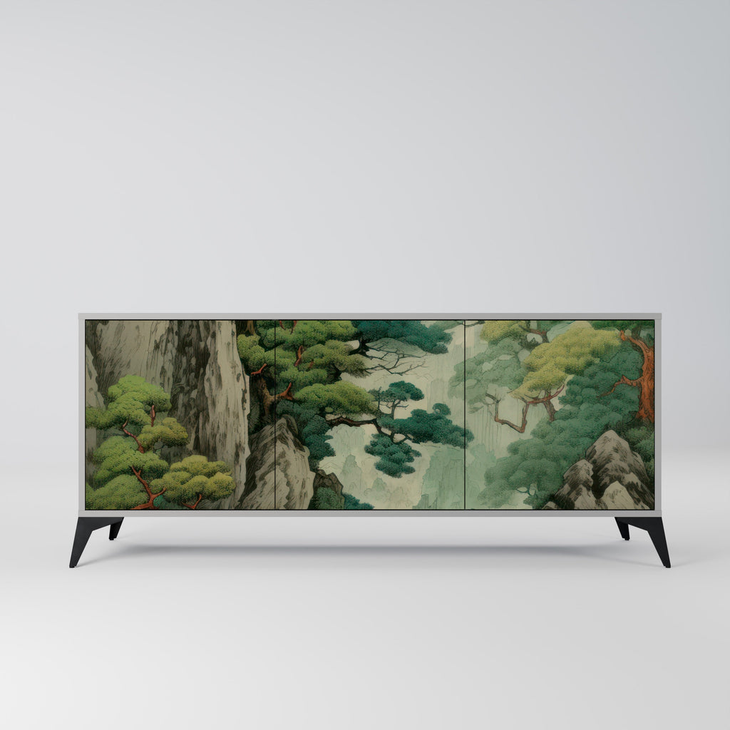 Buffet 3 portes VERDURE ABYSS finition grise