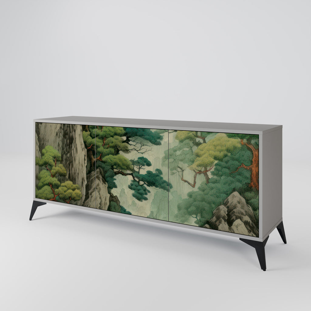 Buffet 3 portes VERDURE ABYSS finition grise