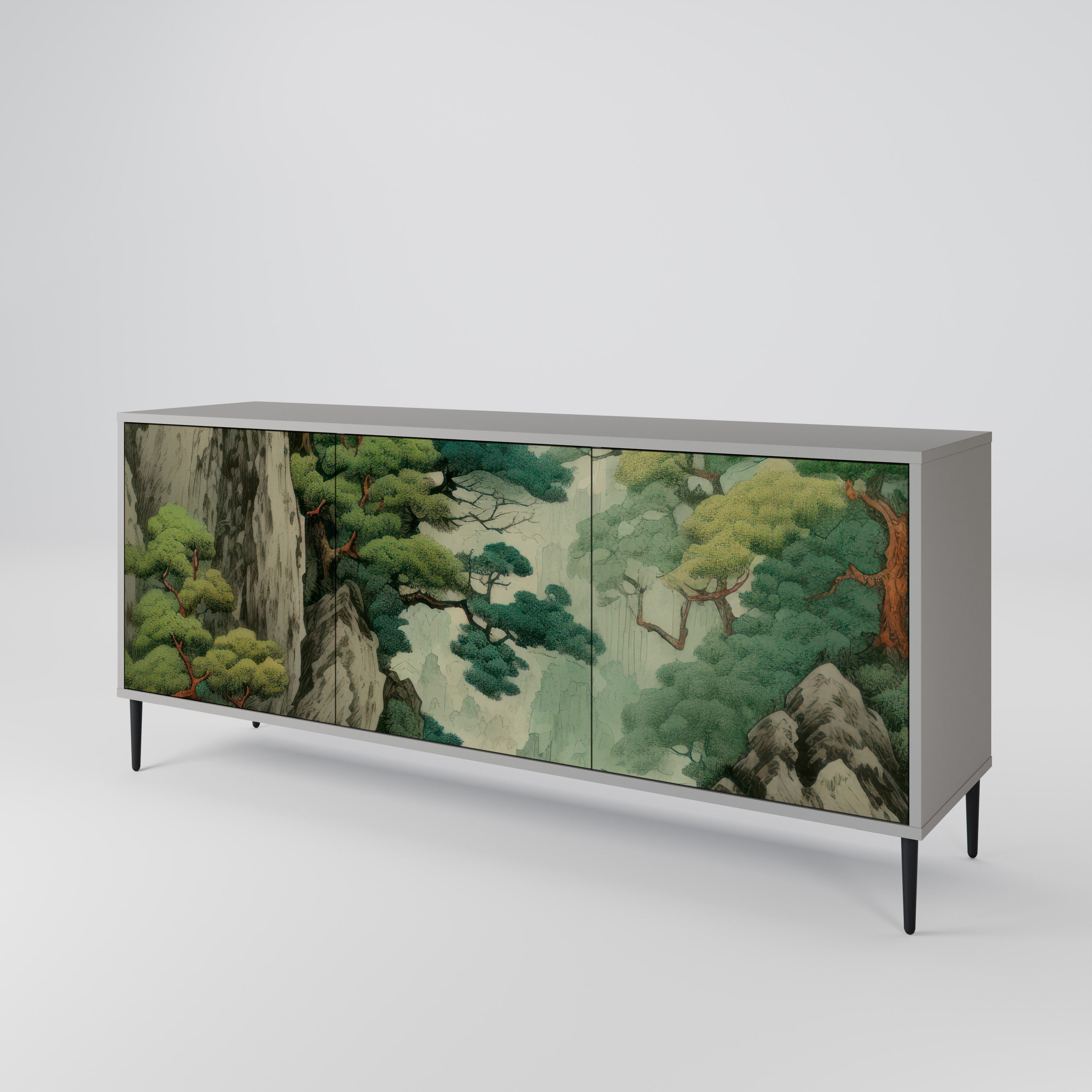 Buffet 3 portes VERDURE ABYSS finition grise