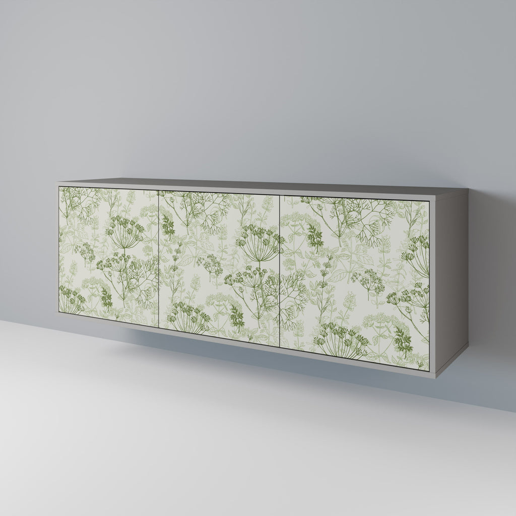 Buffet 3 portes à baldaquin FENNEL, finition grise