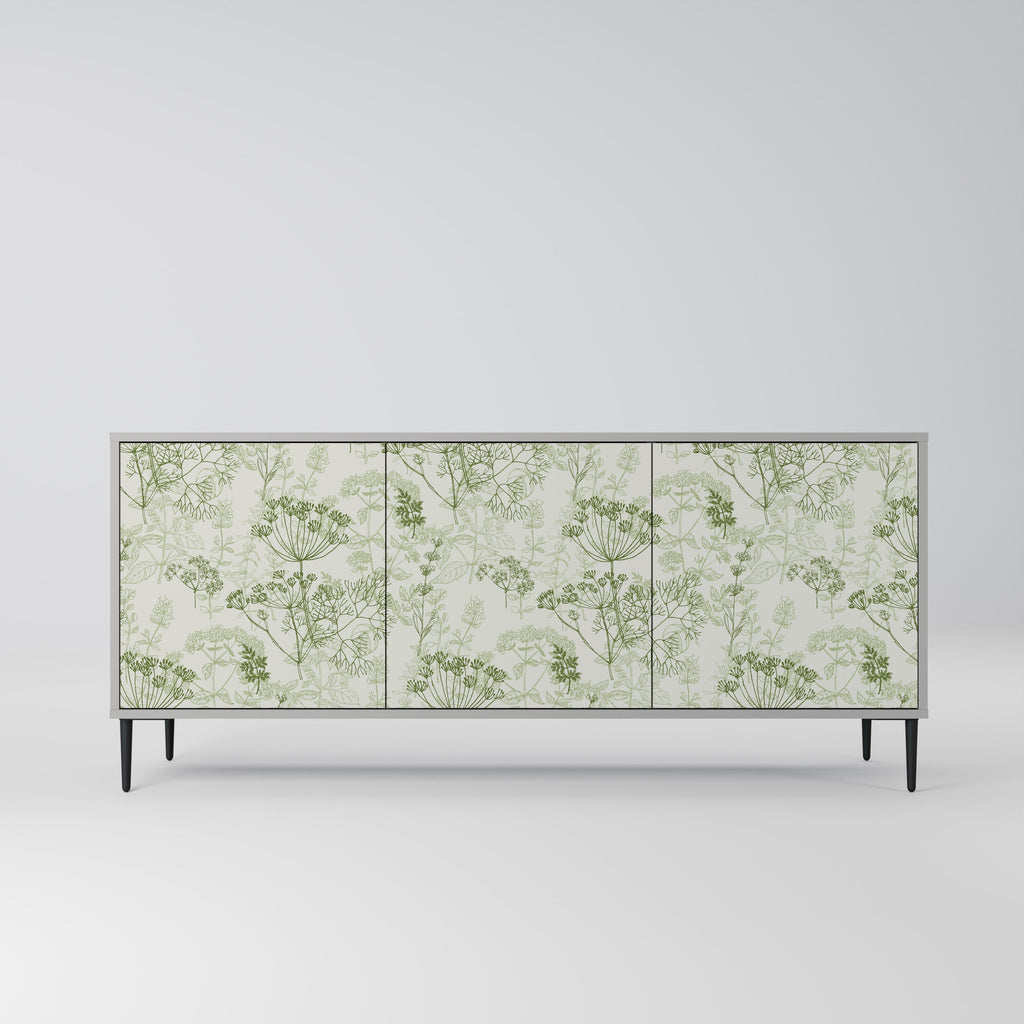 Buffet 3 portes à baldaquin FENNEL, finition grise