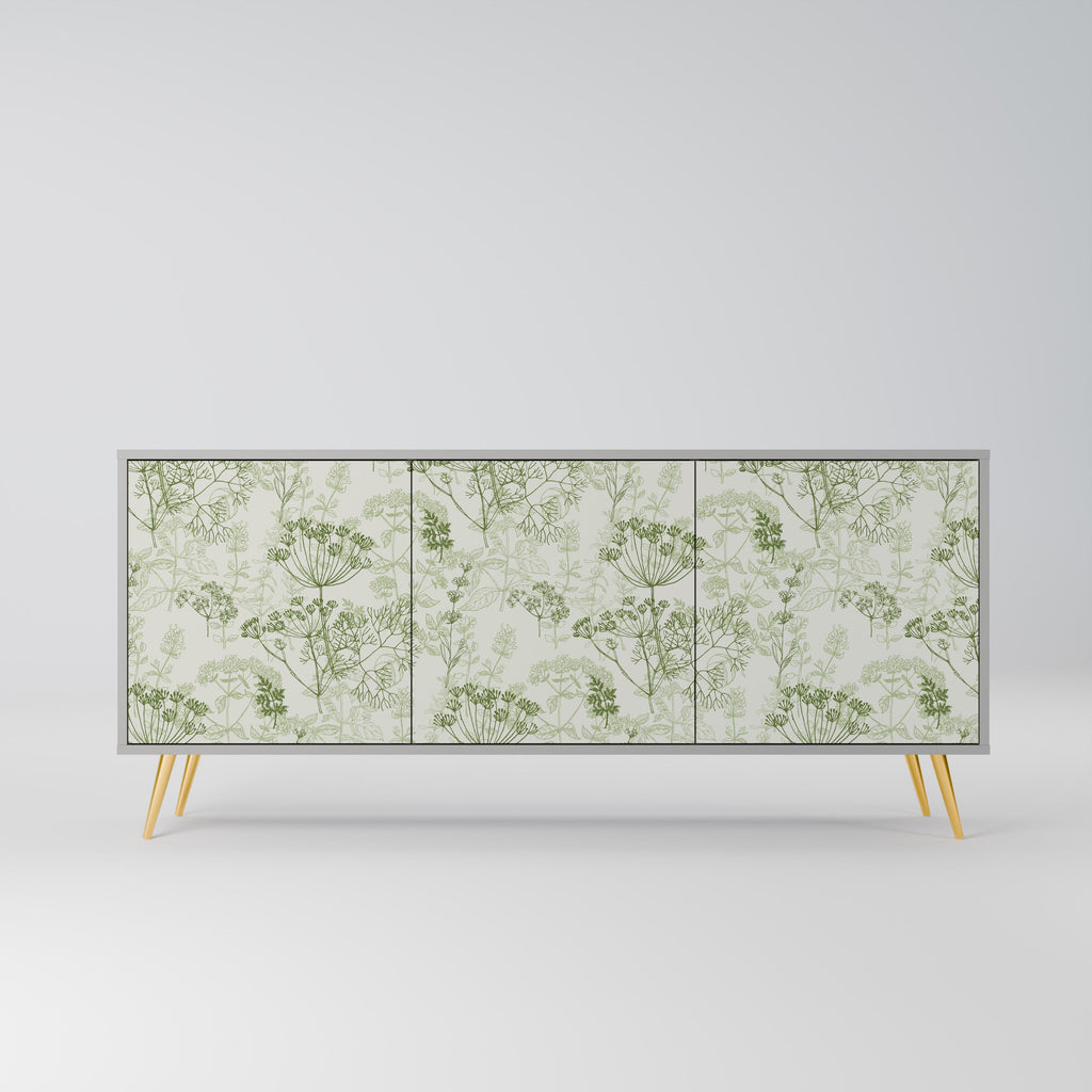 Buffet 3 portes à baldaquin FENNEL, finition grise