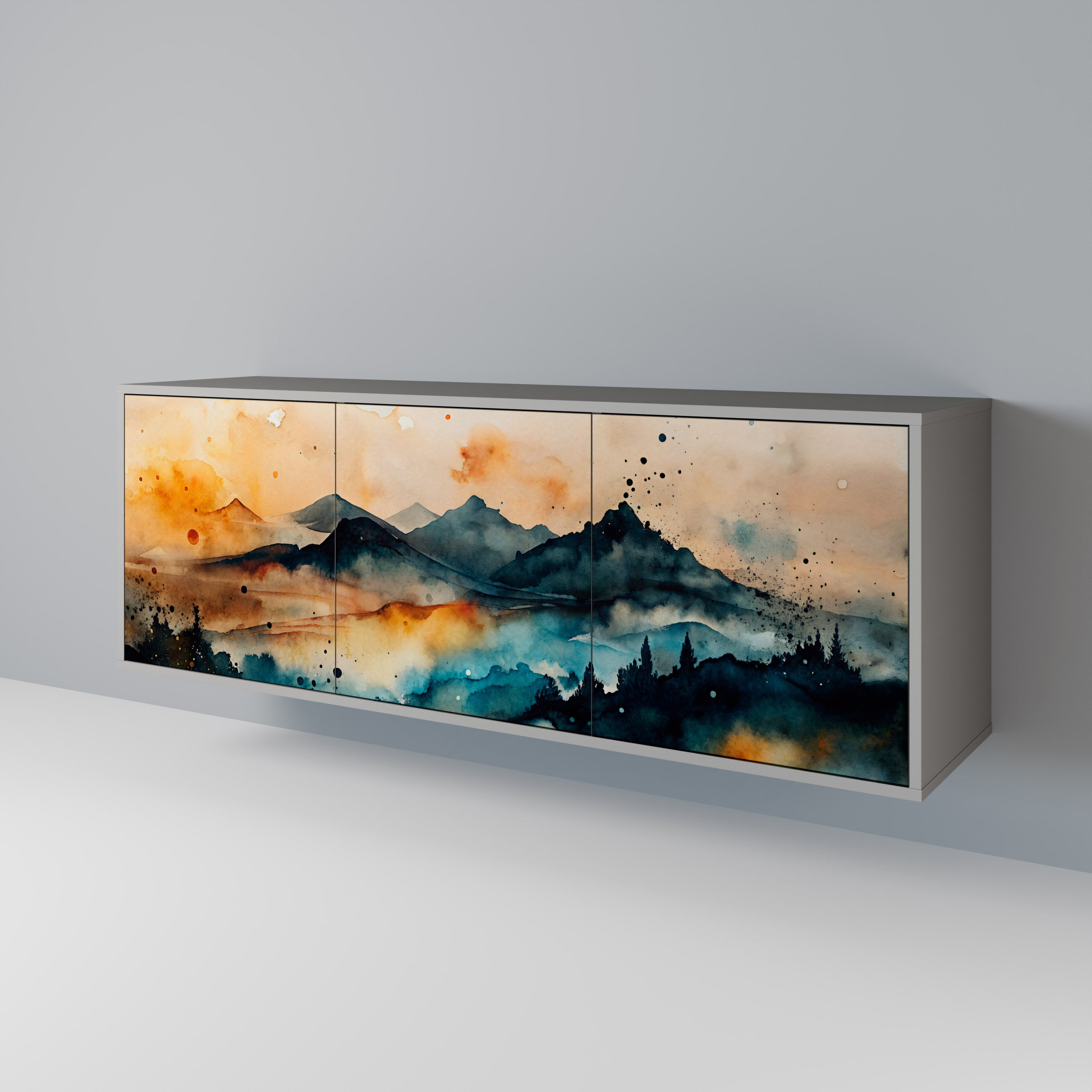 OMINOUS MOUNTAINS 3-Door Sideboard