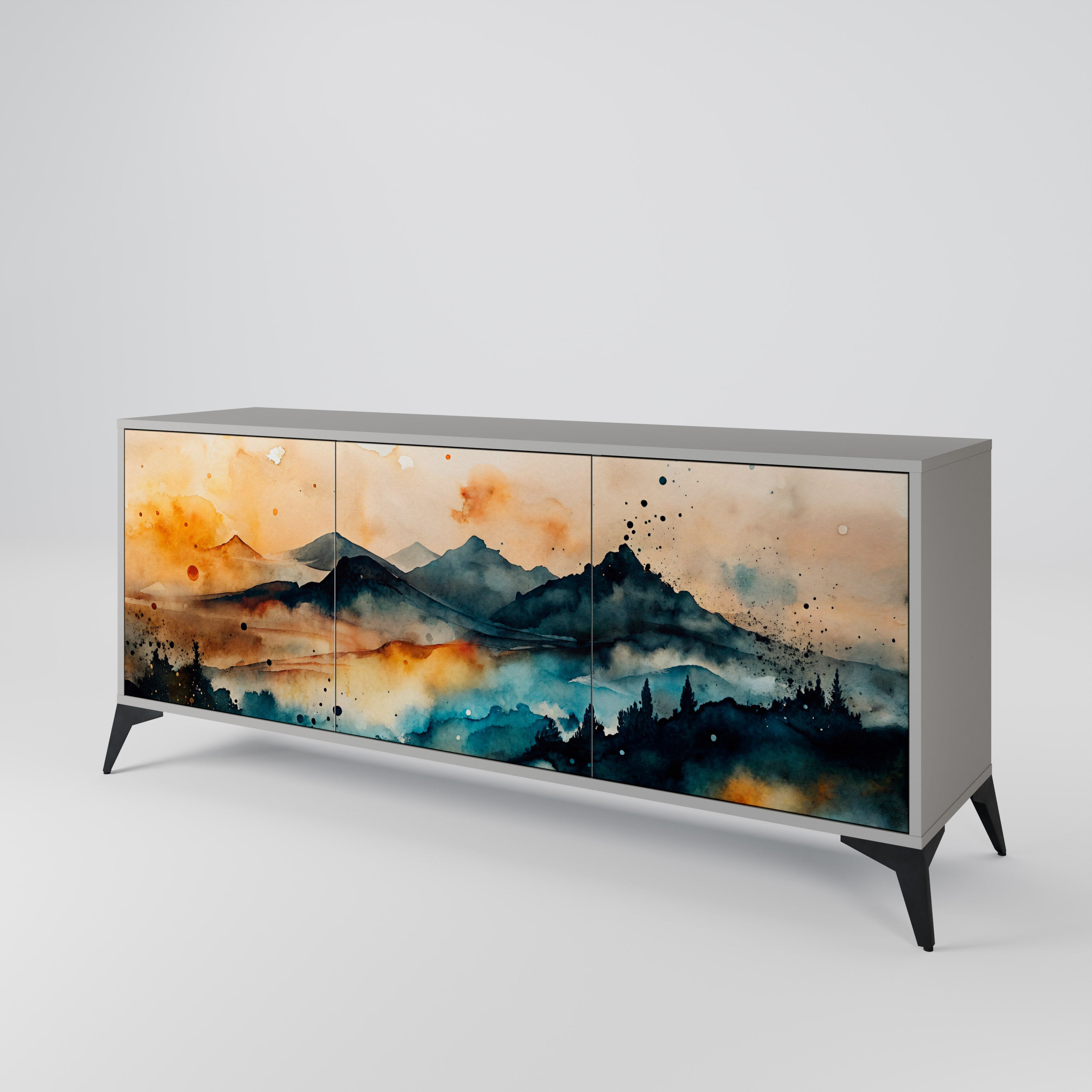 OMINOUS MOUNTAINS 3-Door Sideboard