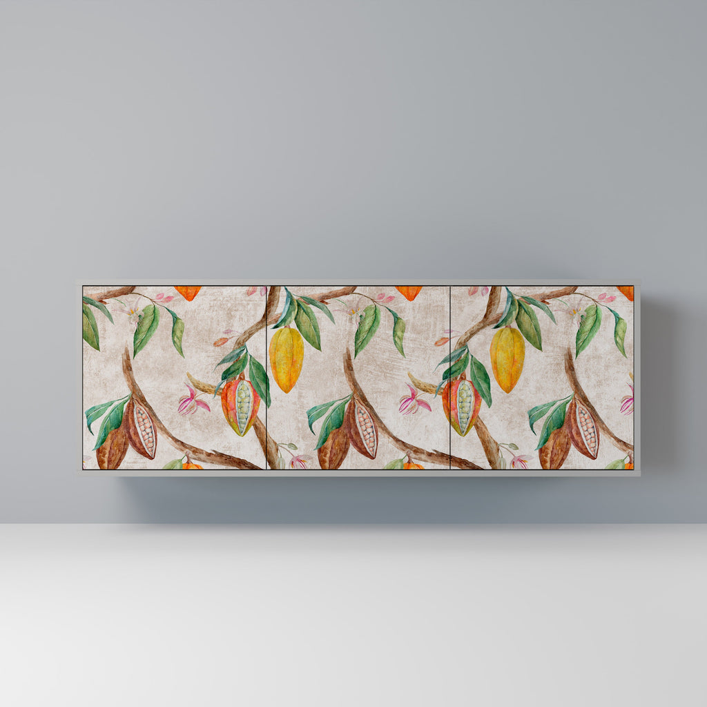 Buffet 3 portes COCOA FRUITS finition grise