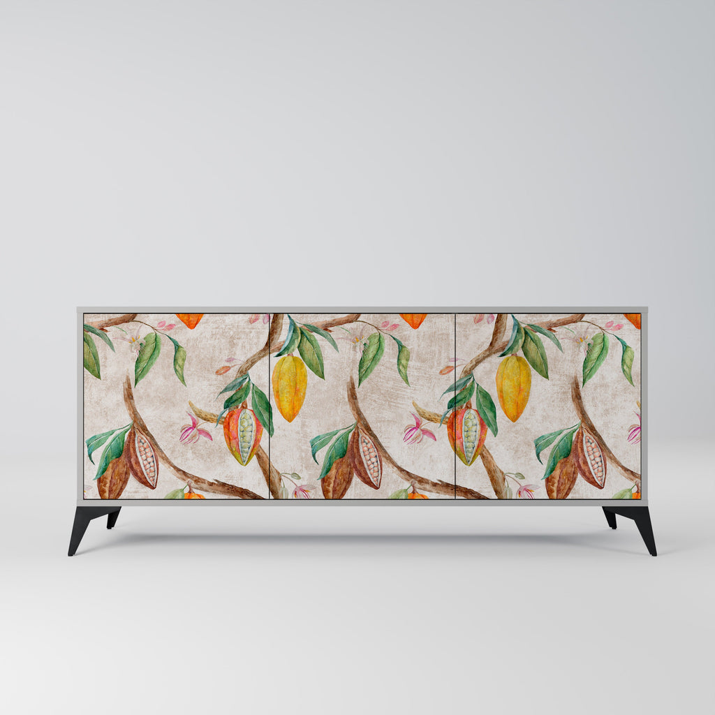 Buffet 3 portes COCOA FRUITS finition grise