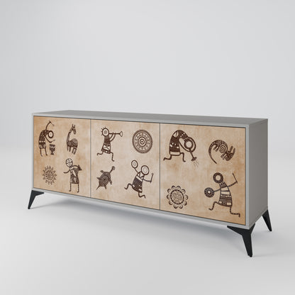 AFRICAN STYLE 3-Door Sideboard
