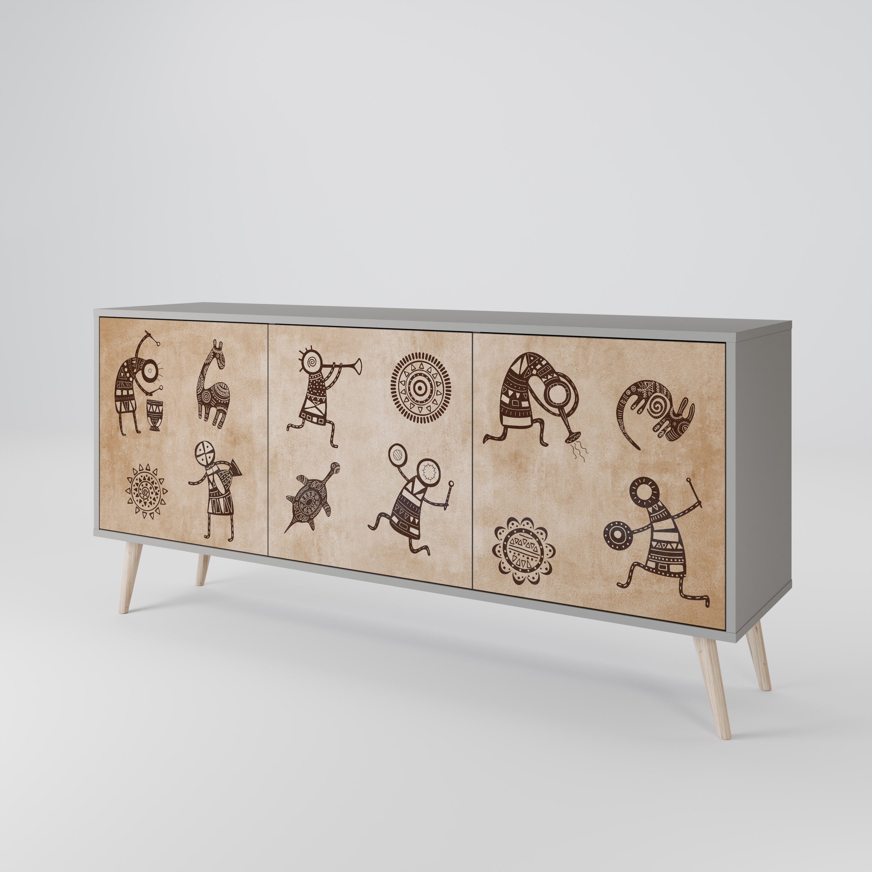AFRICAN STYLE 3-Door Sideboard