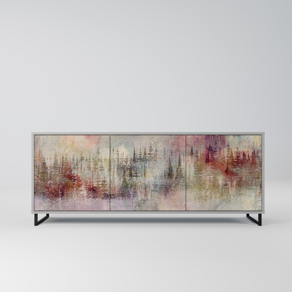 Buffet 3 portes VEILED SUMMIT finition grise