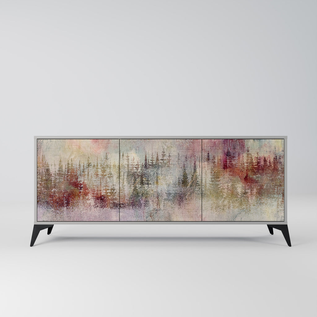 Buffet 3 portes VEILED SUMMIT finition grise