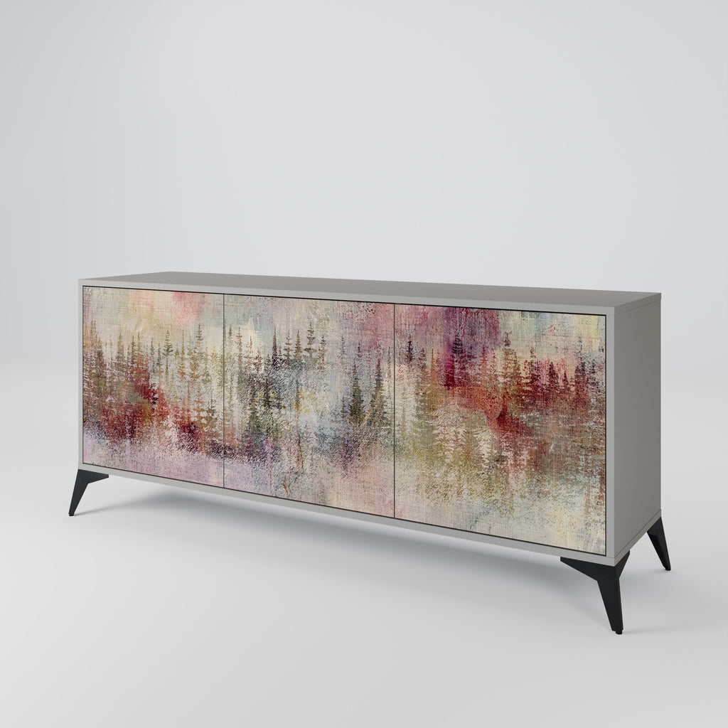 Buffet 3 portes VEILED SUMMIT finition grise