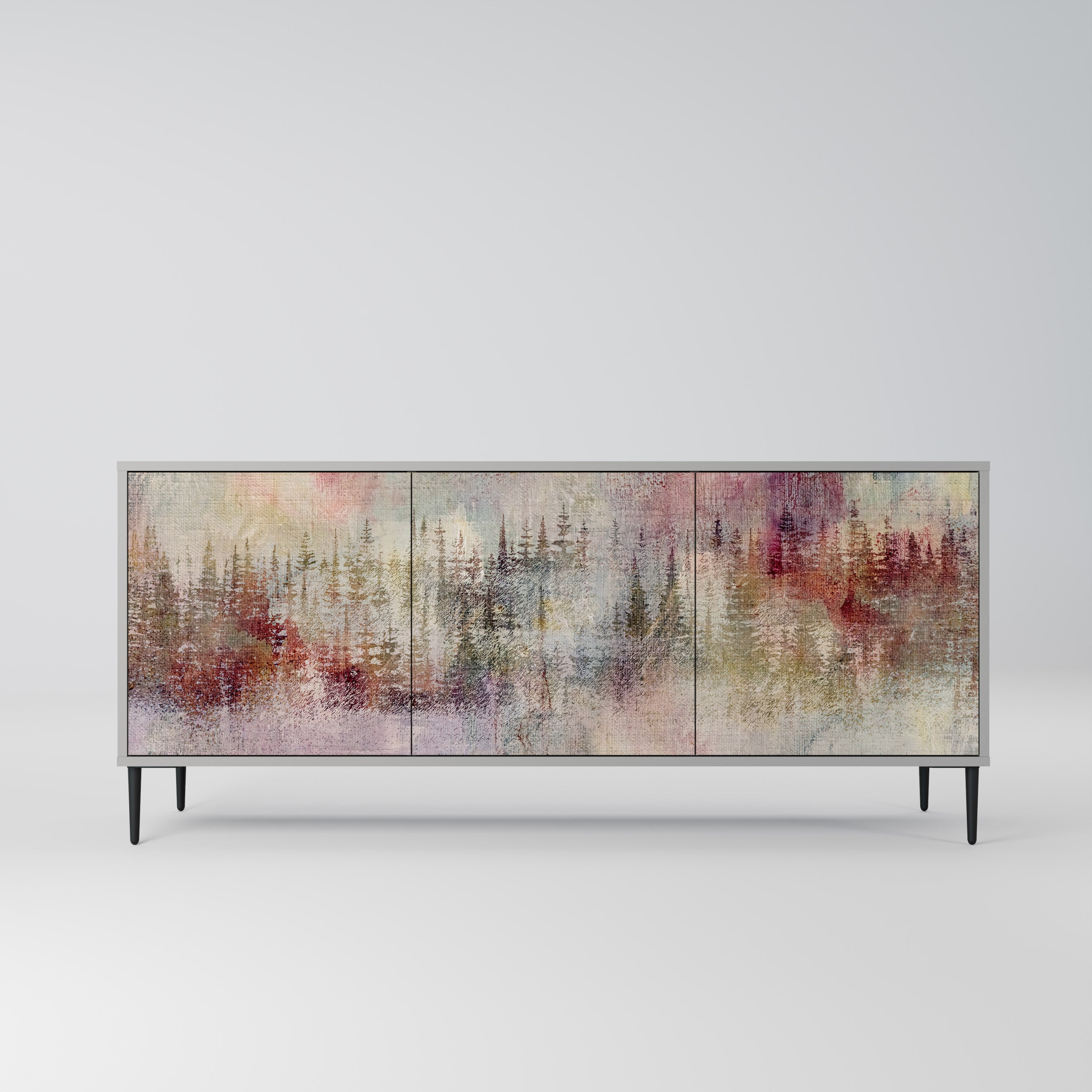 Buffet 3 portes VEILED SUMMIT finition grise