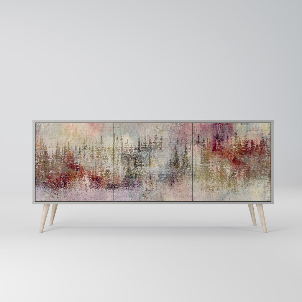 Buffet 3 portes VEILED SUMMIT finition grise