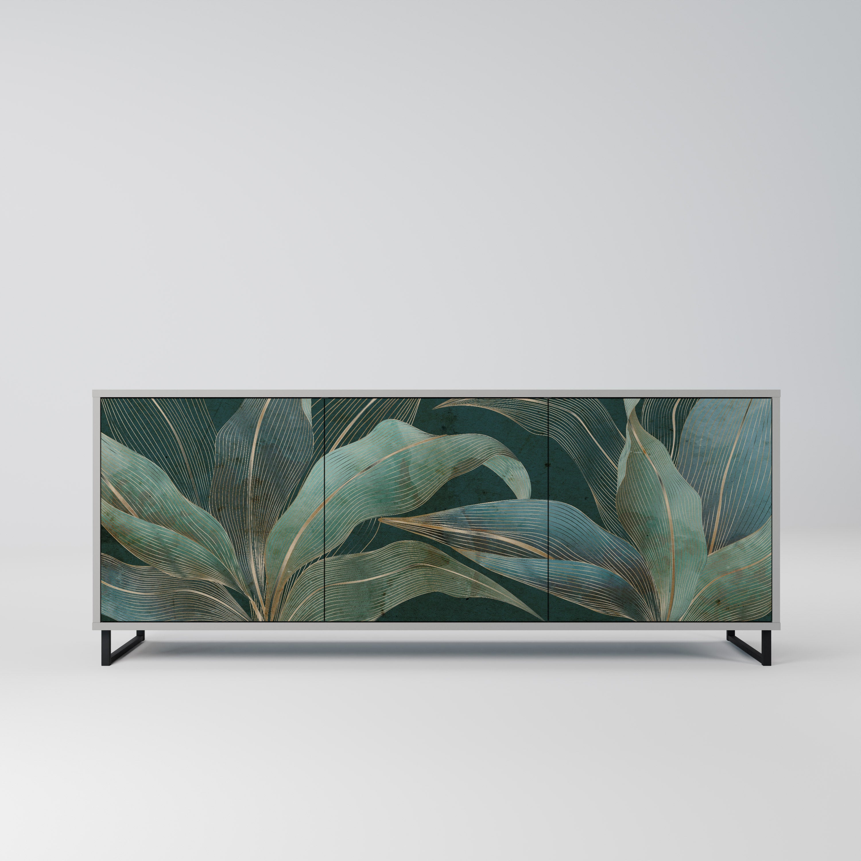 Buffet 3 portes ROYAL GREEN finition grise