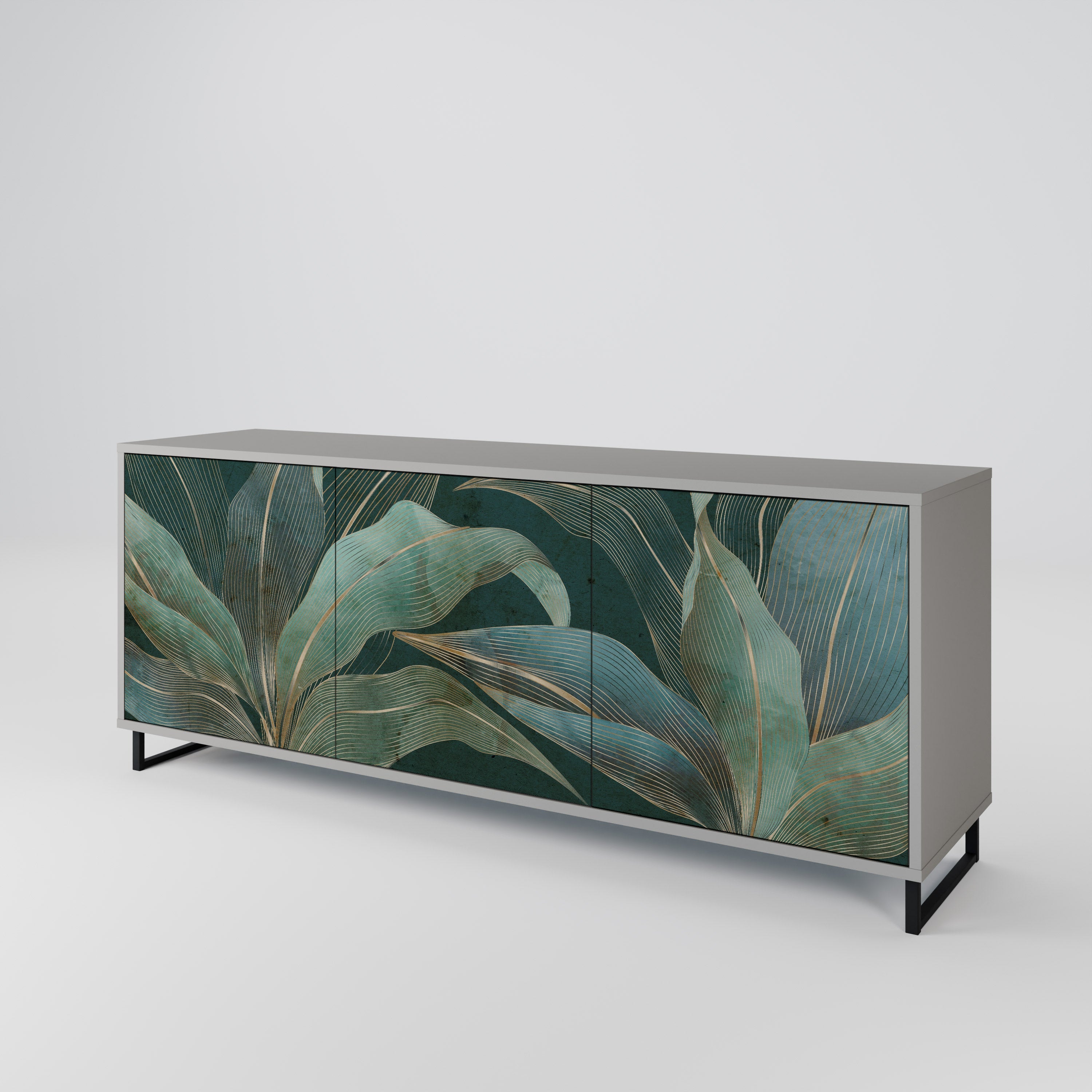 Buffet 3 portes ROYAL GREEN finition grise