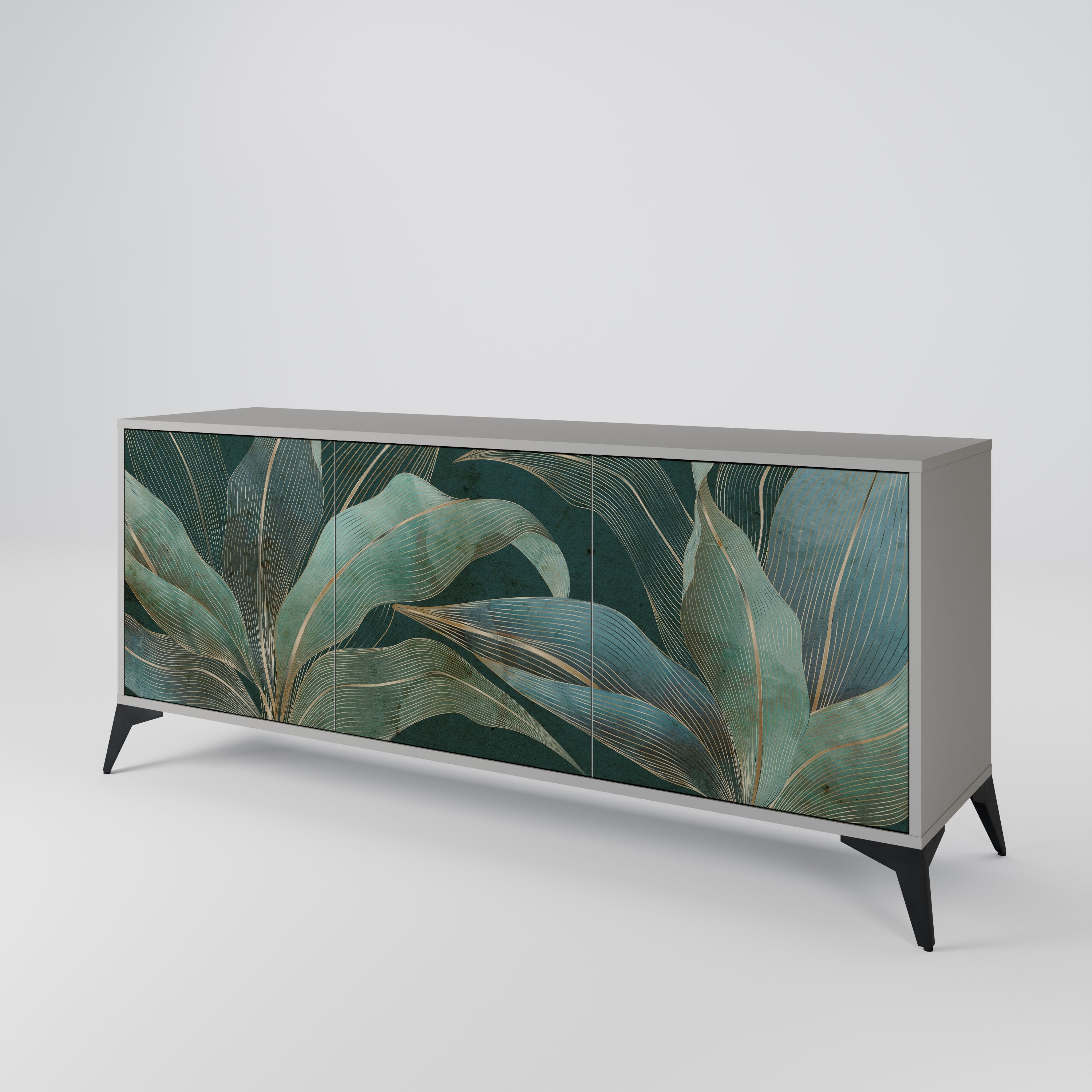 Buffet 3 portes ROYAL GREEN finition grise