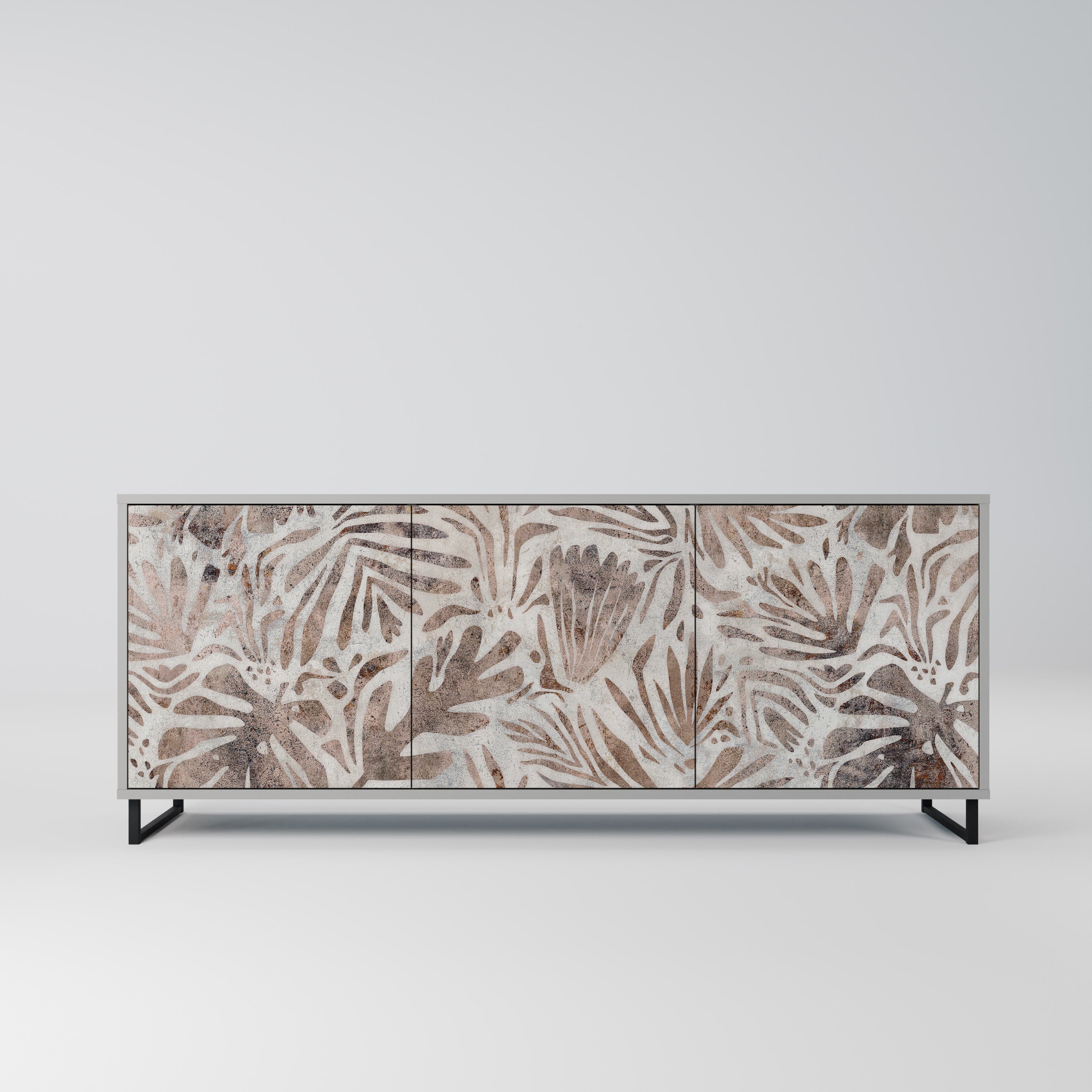 Buffet 3 portes PASSING TIME en finition grise