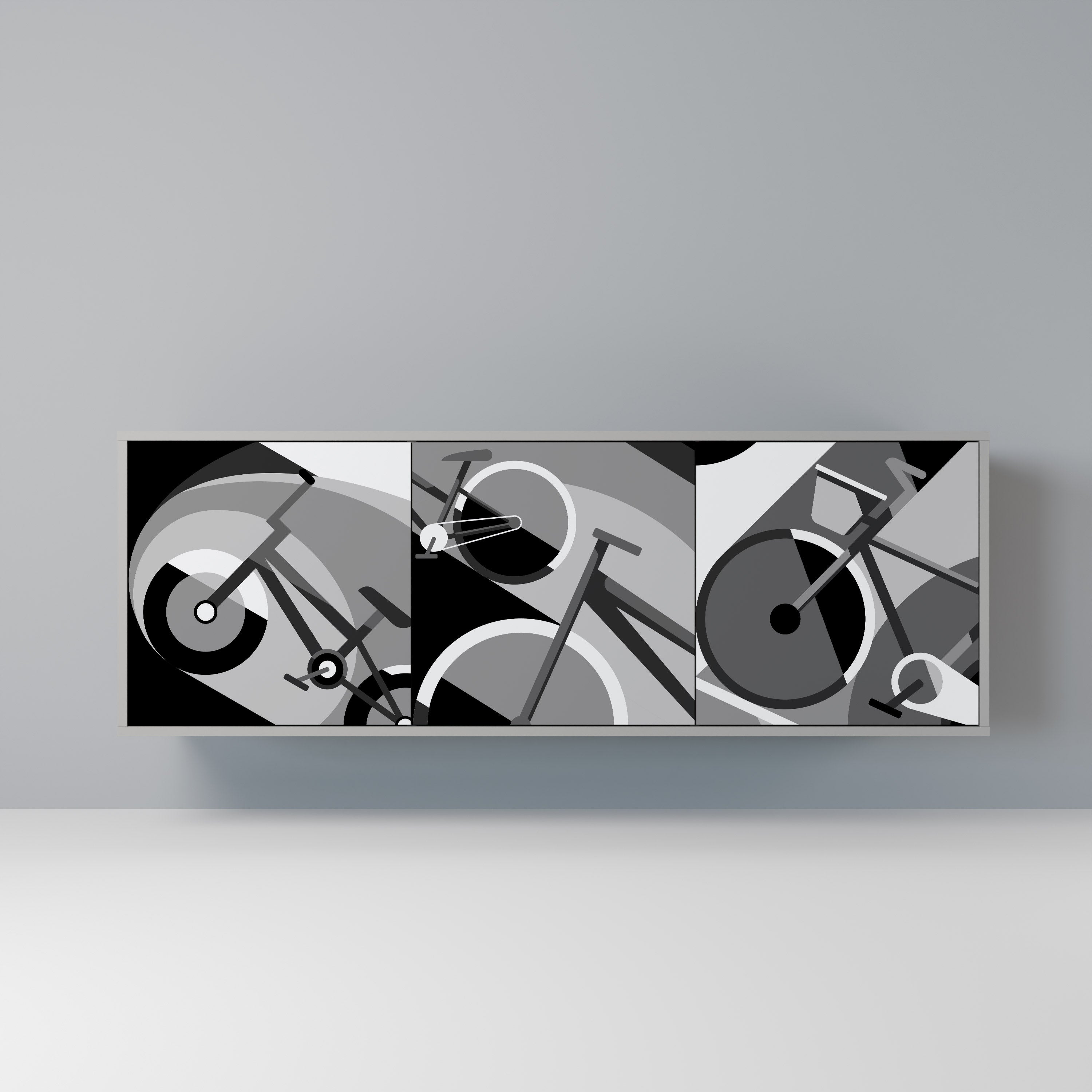 Buffet 3 portes BIKE ENERGY finition grise