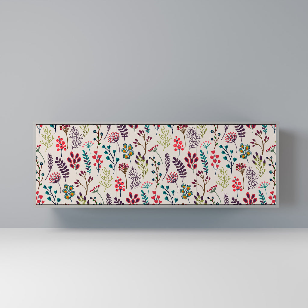 Buffet 3 portes AUTUMN SUNDRIES en finition grise