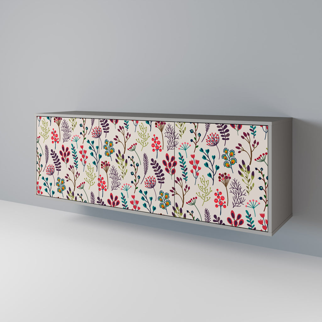 Buffet 3 portes AUTUMN SUNDRIES en finition grise